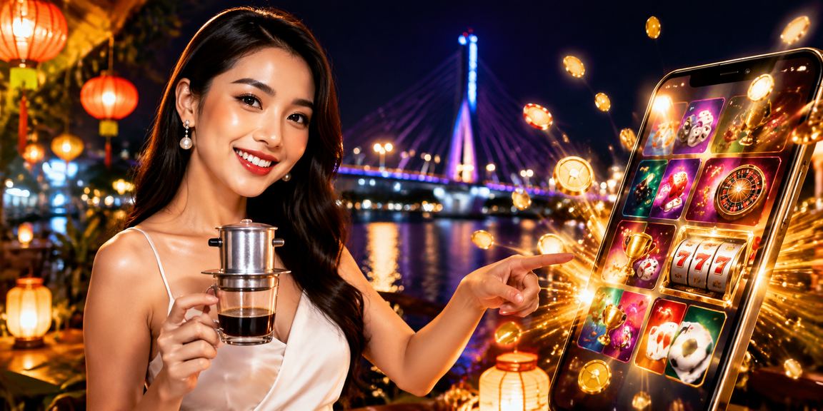 Người chơi theo dõi esports và đặt kèo qua điện thoại tại quán cà phê Hội An