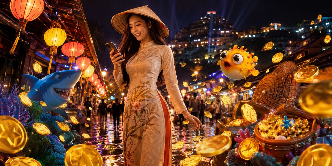 Người dùng vùng cao Sapa đội nón lá mở ứng dụng casino di động trên điện thoại Android giữa khung cảnh núi rừng